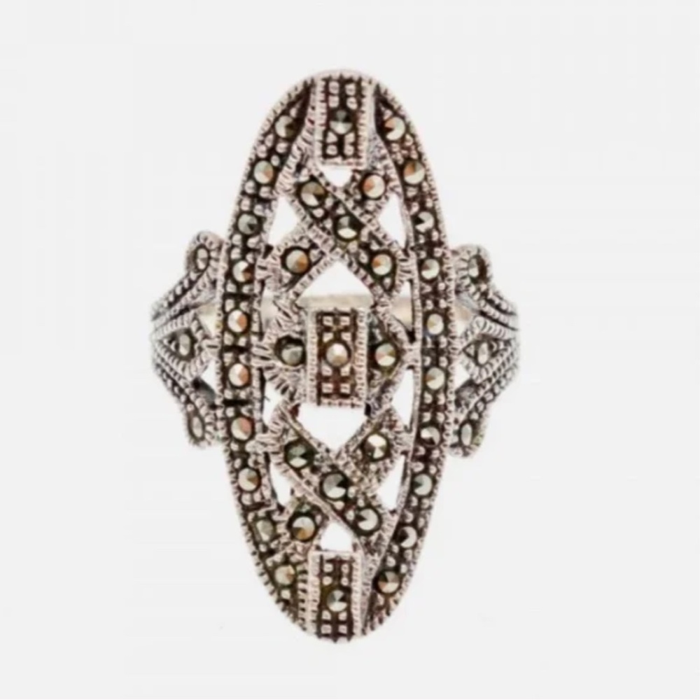 925 Sterling Silver Marcasites Ring